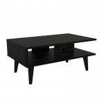 Τραπεζάκι σαλονιού Andros Megapap χρώμα sencron black 90x54x39,6εκ.