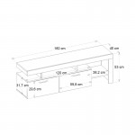 Έπιπλο τηλεόρασης Acnes Megapap χρώμα travertine 160x40x53εκ.