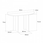 Κονσόλα Cortado Megapap χρώμα sapphire oak 120x35x75εκ.