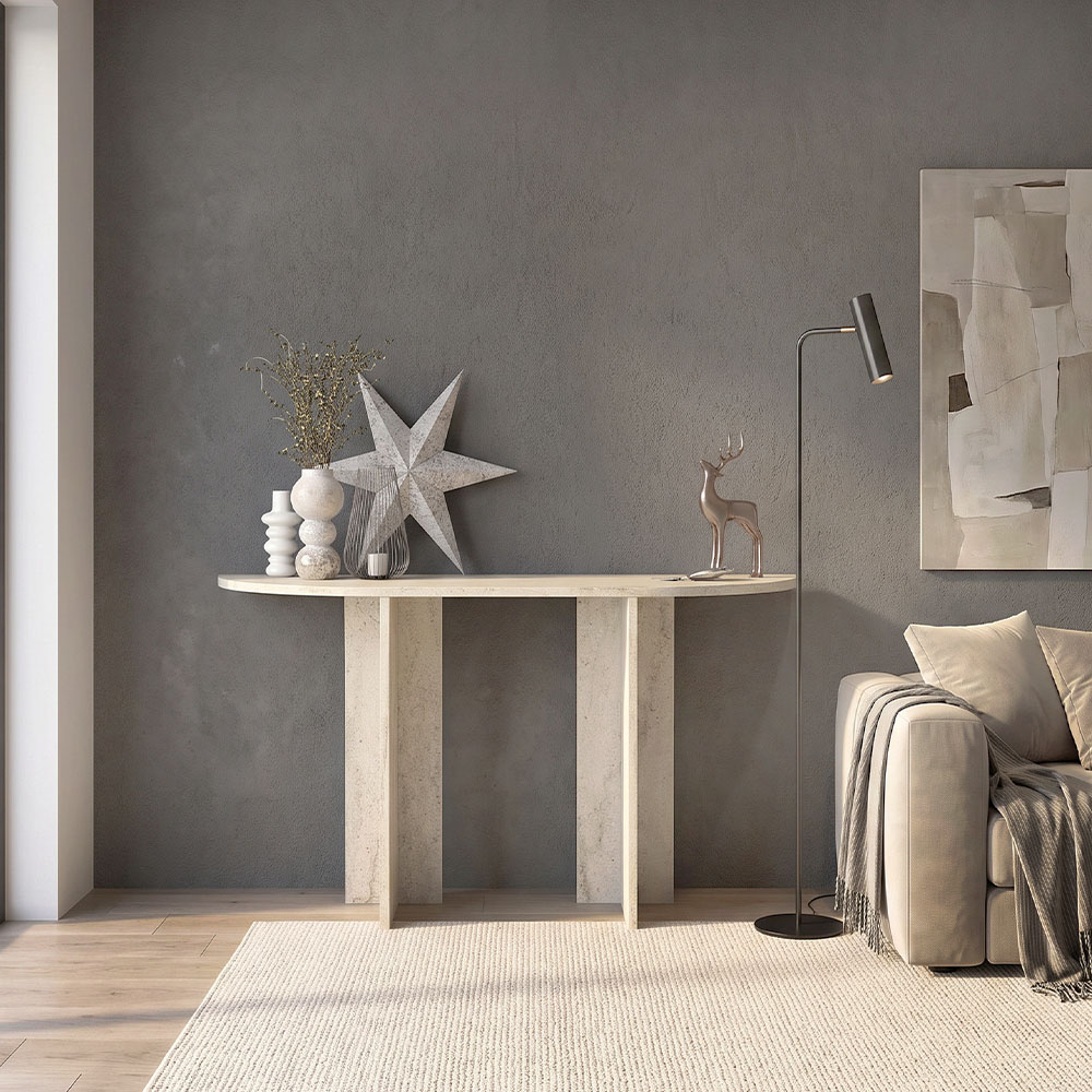 Κονσόλα Cortado Megapap χρώμα travertine 120x35x75εκ.