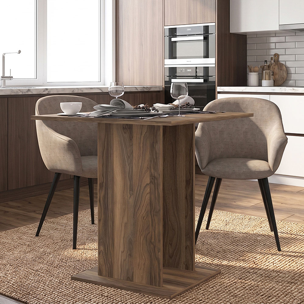 Τραπέζι Allos Megapap χρώμα καρυδί 75x75x77εκ.