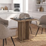 Τραπέζι Allos Megapap χρώμα καρυδί 75x75x77εκ.