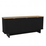 Μπουφές Bohema Megapap χρώμα μαύρο - sepet oak 180x47x76,6εκ.