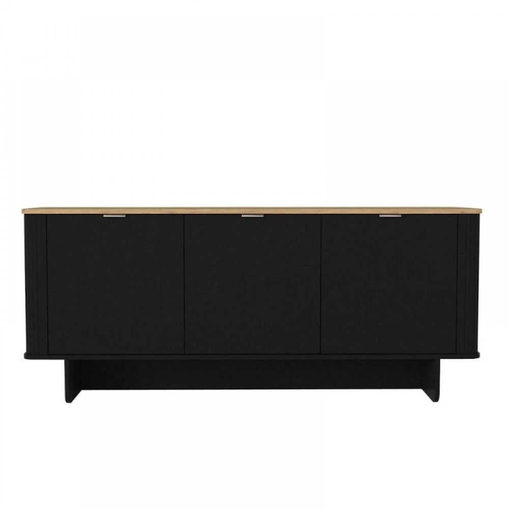 Μπουφές Bohema Megapap χρώμα μαύρο - sepet oak 180x47x76,6εκ.