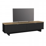 Έπιπλο τηλεόρασης Bohema Megapap χρώμα μαύρο - sepet oak 180x47x45,6εκ.