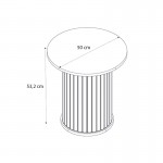 Τραπεζάκι βοηθητικό Bohema Megapap χρώμα μαύρο - sepet oak Ø50x53,2εκ.