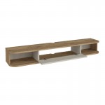 Έπιπλο τηλεόρασης επιτοίχιο Cross Megapap με LED χρώμα sepet oak - sandstone 150x29,6x19,2εκ.
