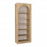 Βιβλιοθήκη Voila Megapap χρώμα sepet oak 74x35x180εκ.