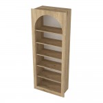 Βιβλιοθήκη Voila Megapap χρώμα sepet oak 74x35x180εκ.