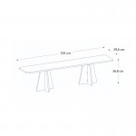 Έπιπλο τηλεόρασης Sugar Megapap χρώμα λευκό 150x29,6x36,8εκ.