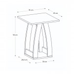 Τραπεζάκι βοηθητικό - Κομοδίνο Deros Megapap χρώμα sepet oak 45x45x56εκ.