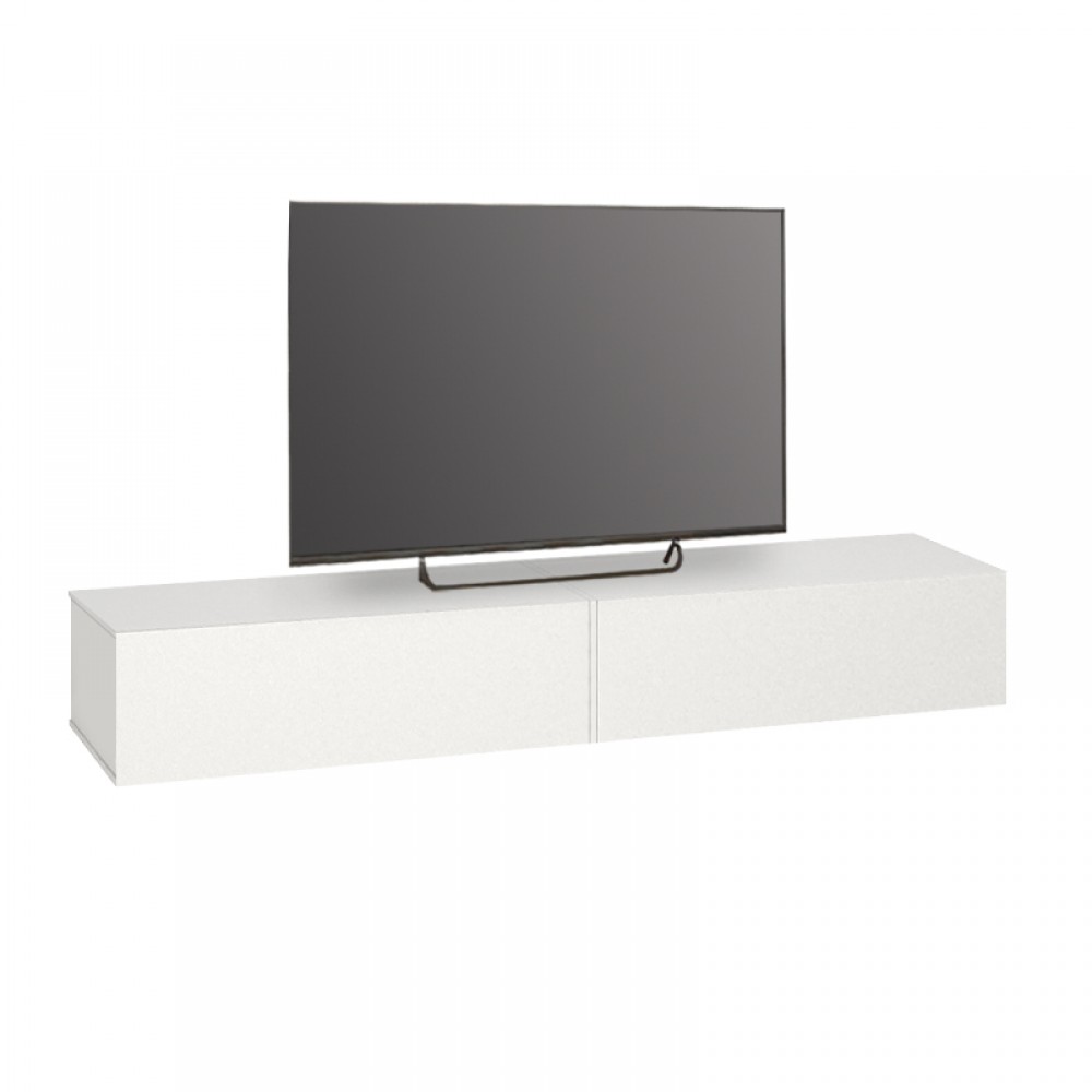 Έπιπλο τηλεόρασης επιτοίχιο Espanse Megapap χρώμα λευκό 241,8x31,7x30εκ.