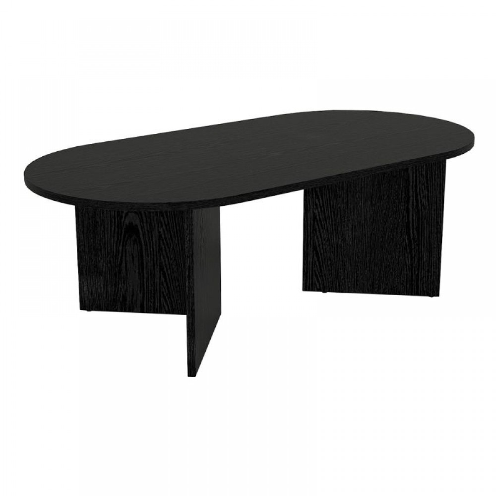 Τραπεζάκι σαλονιού Cortado Megapap χρώμα sencron black 120x60x39,6εκ.