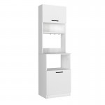 Έπιπλο κουζίνας Tuco 1 Megapap χρώμα λευκό 53,8x40x180εκ.