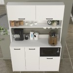 Έπιπλο κουζίνας Tuco 3 Megapap χρώμα λευκό 123,8x40x180εκ.