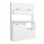 Έπιπλο κουζίνας Tuco 3 Megapap χρώμα λευκό 123,8x40x180εκ.