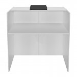 Γραφείο υποδοχής - reception Hola Megapap χρώμα λευκό - ανθρακί 93,6x45,2x110,3εκ.