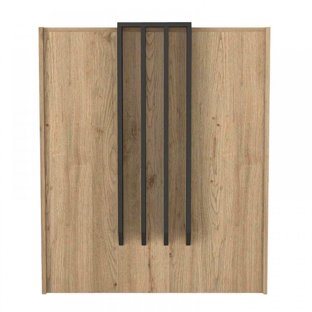 Γραφείο υποδοχής - reception Hola Megapap χρώμα sepet oak - ανθρακί 93,6x45,2x110,3εκ.