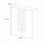 Γραφείο υποδοχής - reception Hola Megapap χρώμα sepet oak - ανθρακί 93,6x45,2x110,3εκ.