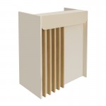 Γραφείο υποδοχής - reception Karibu Megapap με LED χρώμα sandstone - sepet oak 90x40x100εκ.