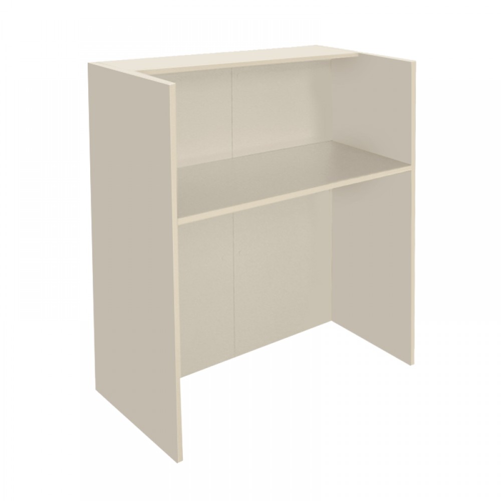 Γραφείο υποδοχής - reception Karibu Megapap με LED χρώμα sandstone - sepet oak 90x40x100εκ.