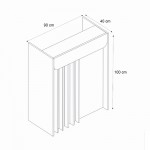 Γραφείο υποδοχής - reception Karibu Megapap με LED χρώμα sandstone - sepet oak 90x40x100εκ.