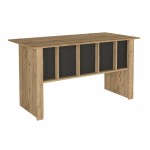 Γραφείο εργασίας Nika Megapap χρώμα sepet oak - ανθρακί 140x60x75εκ.