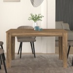 Τραπέζι Darlen Megapap χρώμα καρυδί 125x72x74εκ.