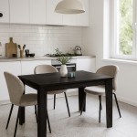 Τραπέζι Darlen Megapap χρώμα sencron black 125x72x74εκ.