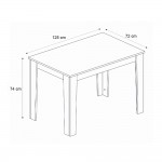 Τραπέζι Darlen Megapap χρώμα γκρι σκυροδέματος 125x72x74εκ.