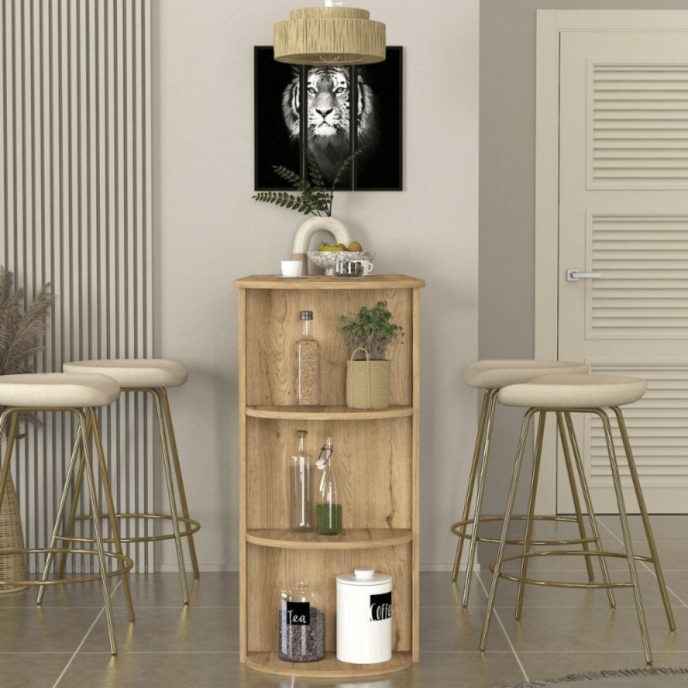 Τραπέζι μπαρ Vigne Megapap χρώμα sepet oak 150x51,6x101,8εκ.