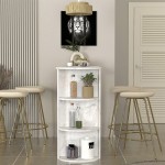 Τραπέζι μπαρ Vigne Megapap χρώμα λευκό εφέ μαρμάρου 150x51,6x101,8εκ.