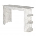 Τραπέζι μπαρ Vigne Megapap χρώμα λευκό εφέ μαρμάρου 150x51,6x101,8εκ.