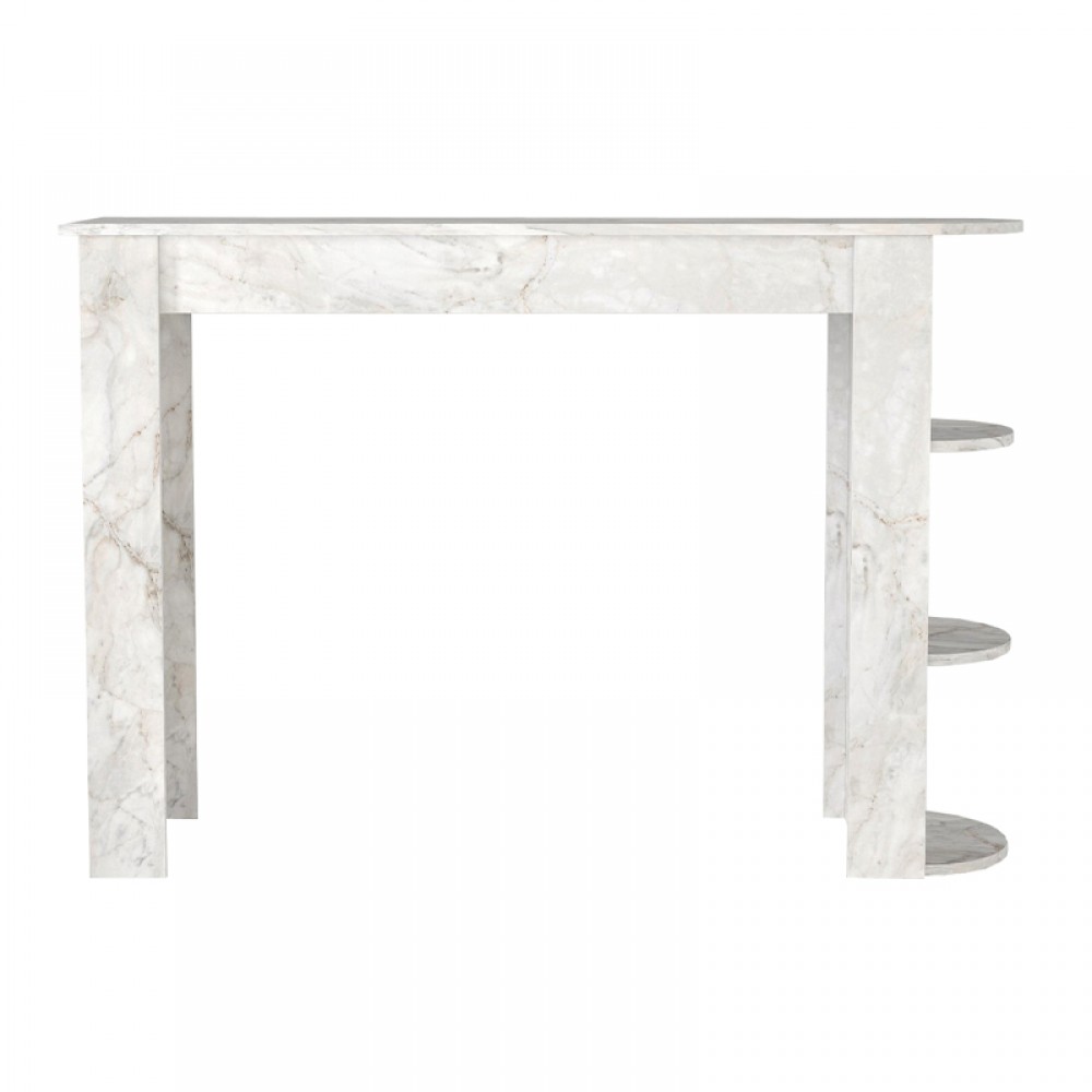 Τραπέζι μπαρ Vigne Megapap χρώμα λευκό εφέ μαρμάρου 150x51,6x101,8εκ.