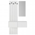 Έπιπλο εισόδου Kanso Megapap χρώμα λευκό 100x35x196,7εκ.