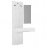 Έπιπλο εισόδου Elois Megapap χρώμα λευκό 96,6x26,8x195,5εκ.