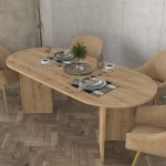 Τραπέζι Cortado Megapap χρώμα sapphire oak 200x90x74εκ.