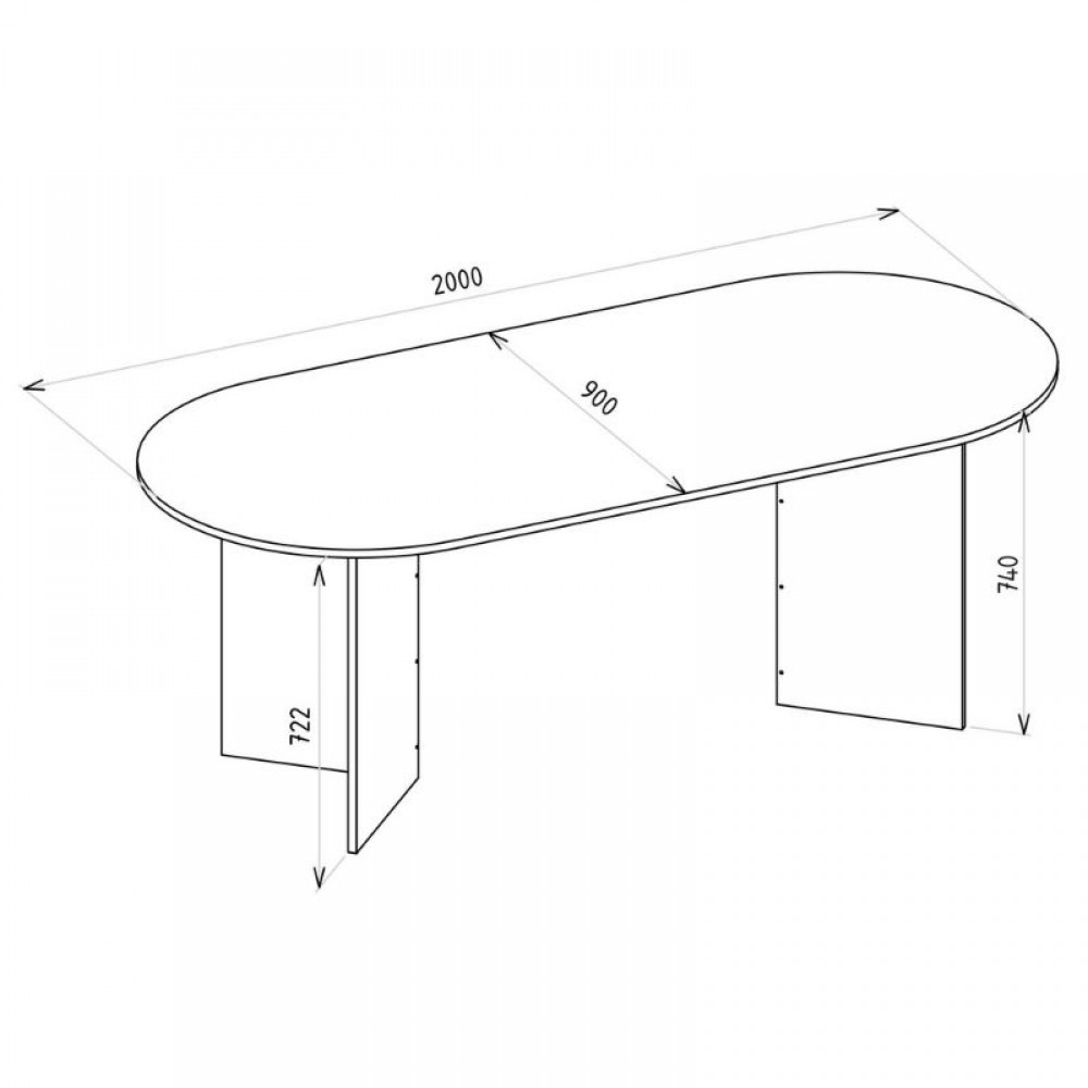 Τραπέζι Cortado Megapap χρώμα sencron black 200x90x74εκ.