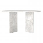 Τραπέζι Cortado Megapap χρώμα λευκό εφέ μαρμάρου 138x80x75εκ.