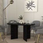 Τραπέζι Cortado Megapap χρώμα sencron black 138x80x75εκ.