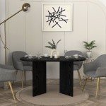 Τραπέζι Cortado Megapap χρώμα sencron black 138x80x75εκ.