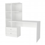 Γραφείο εργασίας Mantra Megapap χρώμα λευκό 150x60x152εκ.