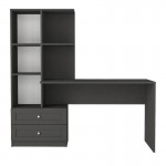 Γραφείο εργασίας Mantra Megapap χρώμα ανθρακί 150x60x152εκ.