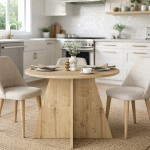 Τραπέζι Tailor Megapap χρώμα sapphire oak Ø100x75,7εκ.