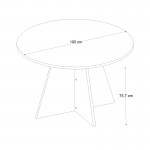 Τραπέζι Tailor Megapap χρώμα sapphire oak Ø100x75,7εκ.