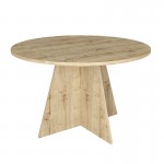 Τραπέζι Tailor Megapap χρώμα sapphire oak Ø120x75,7εκ.