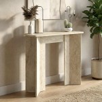 Κονσόλα Mara Megapap χρώμα travertine 90x29,6x91,8εκ.