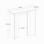 Κονσόλα Mara Megapap χρώμα travertine 90x29,6x91,8εκ.