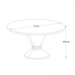 Τραπεζάκι σαλονιού Lepper Megapap χρώμα travertine - sandstone Ø75x39,8εκ.