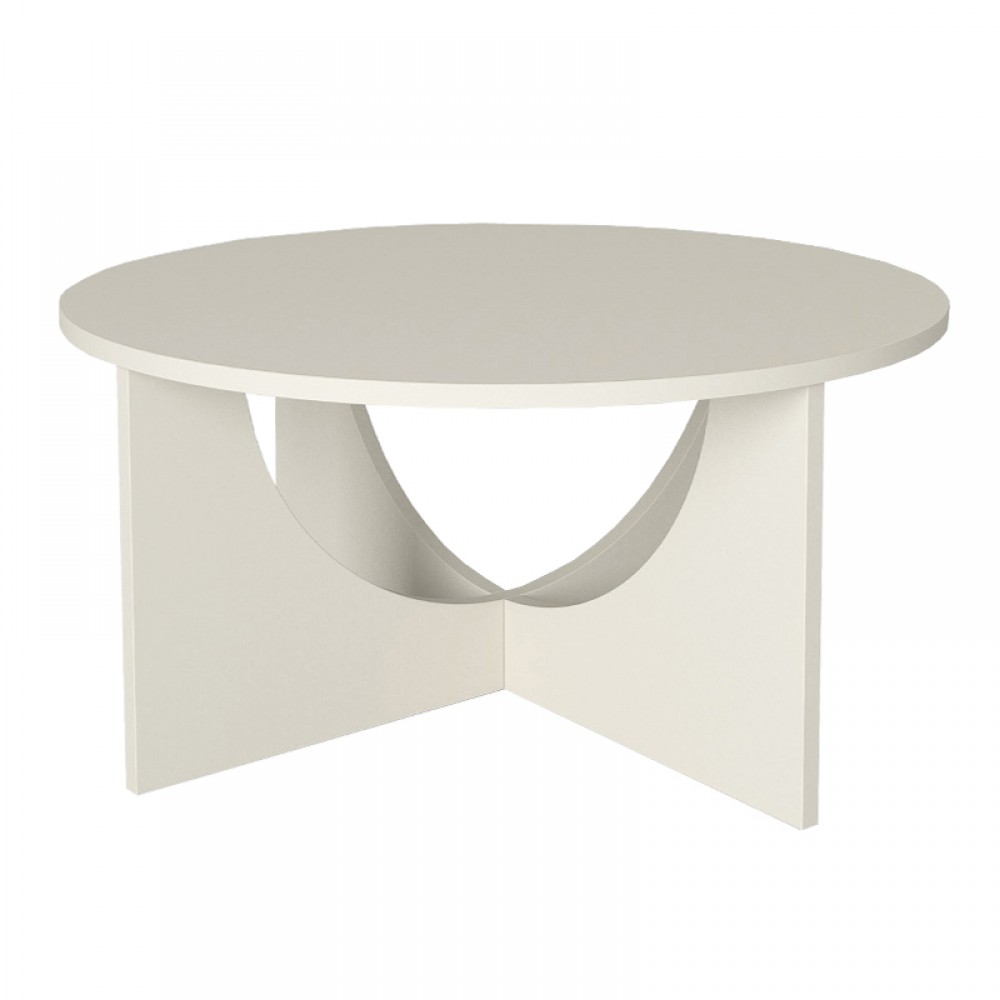 Τραπεζάκι σαλονιού Lemmar Megapap χρώμα sandstone Ø75x36,8εκ.